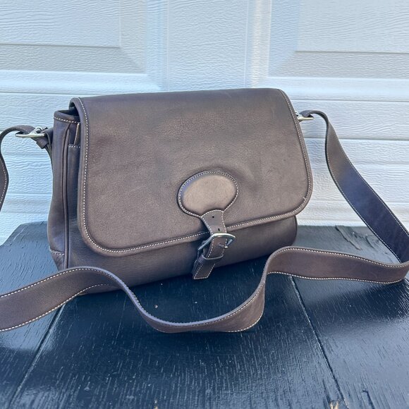 Vintage COACH Hampton Leather Saddle Messenger Legacy Commuting Bag Crossbody